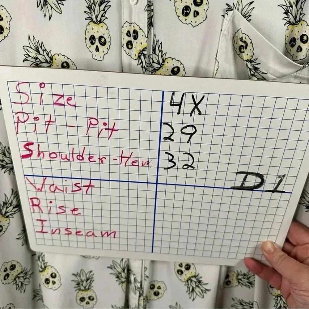 Torrid button-down blouse skull pineapples tropic… - image 14